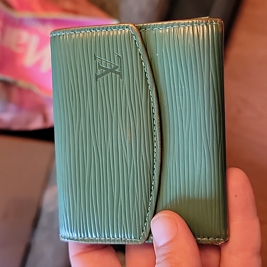 Louis Vuitton Green Epi Card Holder